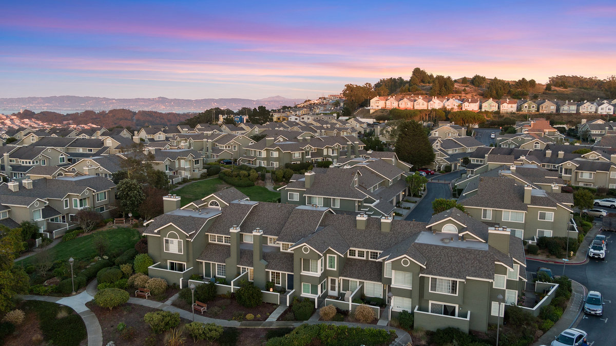 1605 Graystone Lane is a 2 Bedroom Townhome in the Village in the Park Community of Daly City